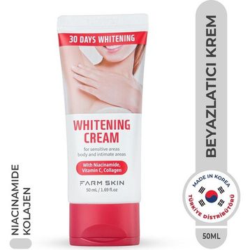 Farm Skin Whitening Cream Leke Karşıtı Niacinamide C Vitamin Collagen Kore 50 ml Beyazlatıcı Krem