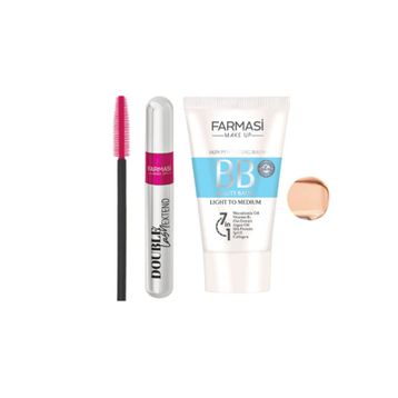 Farmasi Double Lash Extend Çift Etkili Maskara + Açıktan Ortaya No:2 50 ml BB Krem Set