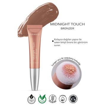 Farmasi Midnight Touch Yumuşak Sünger Uçlu Likit Bronzlaştırıcı Drizzled Bronze
