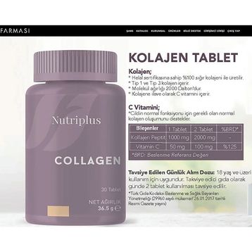 Farmasi Nutriplus Collagen 30 Tablet