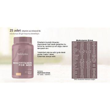 Farmasi Nutriplus Multivitamin Erkek 60 Tablet