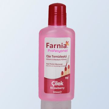 Farnia Profesyonel Çilek 125 ml 95 Derece Oje Temizleyici Aseton