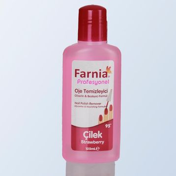 Farnia Profesyonel Çilek 125 ml 95 Derece Oje Temizleyici Aseton