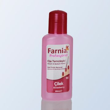 Farnia Profesyonel Çilek 80 ml 95 Derece Oje Temizleyici Aseton