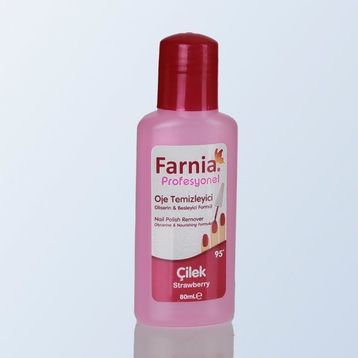 Farnia Profesyonel Çilek 80 ml 95 Derece Oje Temizleyici Aseton