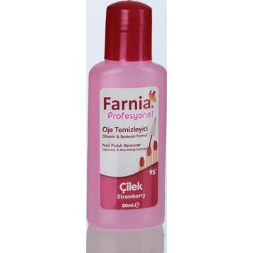 Farnia Profesyonel Çilek 80 ml 95 Derece Oje Temizleyici Aseton