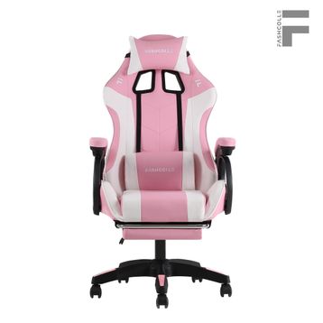 Fashcolle Dynamic Pembe Siyah Masajlı Oyuncu Koltuğu