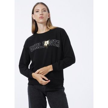 Fashion Friends 22K0573K1 Baskılı Siyah Kadın Sweatshirt