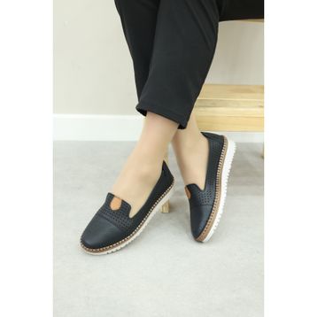 Fast Step 139ZA500-1 Siyah Hakiki Deri Kadın Casual Ayakkabı