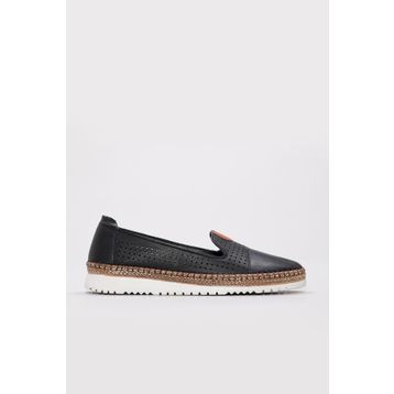 Fast Step 139ZA500-1 Siyah Hakiki Deri Kadın Casual Ayakkabı