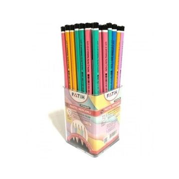 Fatih 12070 Üçgen Mercanlı Pastel Renkli Kurşun Kalem