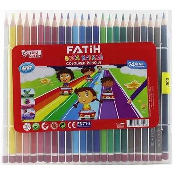 Fatih 24 Renk Çantalı Kuru Boya Kalemi