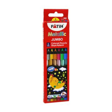 Fatih 33360 6 Renk Metalik Jumbo Kuru Boya Kalemi