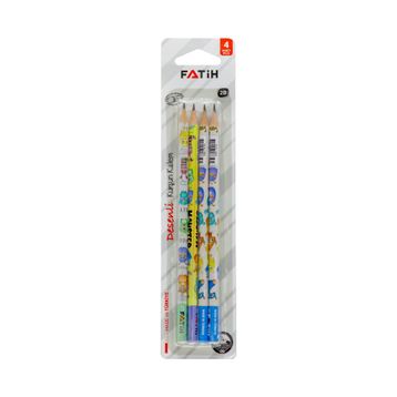 Fatih 4'lü Desenli Kurşun Kalem