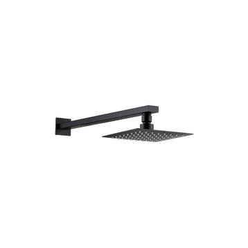 Fause Ankastre Borulu Kare Slim Metal 20x20 cm Siyah Duş Başlığı