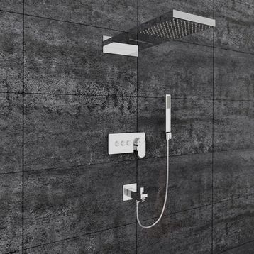 Fause Gri Comfort Panel Şelale Fau111-b FAU111-B Duş Ankastre Seti