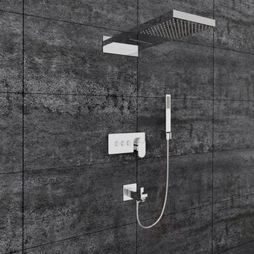 Fause Gri Comfort Panel Şelale Fau111-b FAU111-B Duş Ankastre Seti