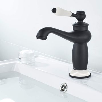 Fause KLB100 Mat Siyah Rustik Lavabo Bataryası