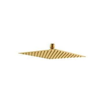 Fause KTD102-G Kare Slim 304 Metal 25x25 cm Altın Tepe Duş Başlığı