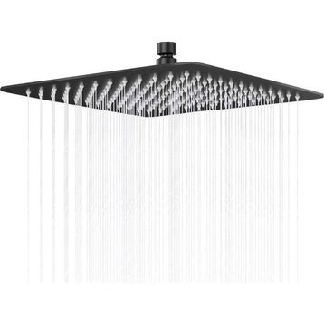 Fause KTD103-B Kare Slim 304 Metal 30x30 cm Siyah Tepe Duş Başlığı