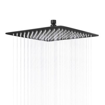 Fause KTD103-B Kare Slim 304 Metal 30x30 cm Siyah Tepe Duş Başlığı