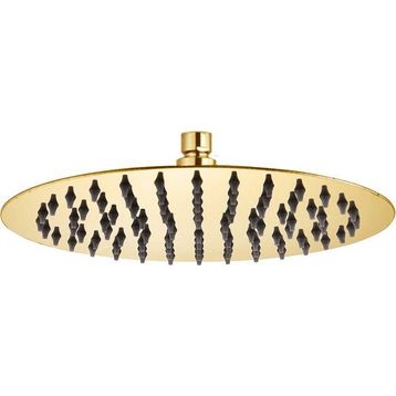 Fause KTD106-G Oval Slim 304 Metal 25 cm Altın Tepe Duş Başlığı