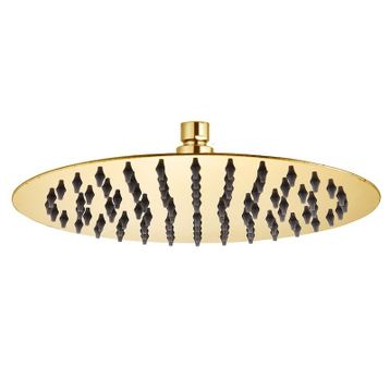 Fause KTD106-G Oval Slim 304 Metal 25 cm Altın Tepe Duş Başlığı