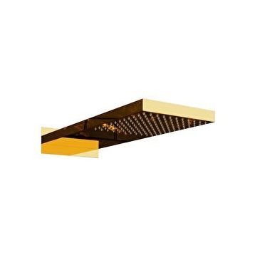 Fause KTD109-G Ankastre Panel Yağmur Altın Tepe Duş Başlığı