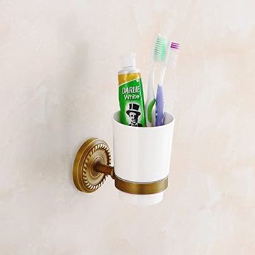 Fause Vintage Antik Pirinç Altın Diş Fırçalık