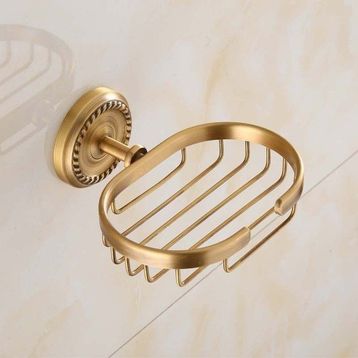 Fause Vintage Antik Pirinç Oval Sabunluk
