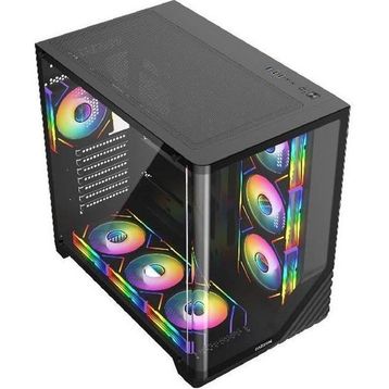 Fazeon F3 F3A750BBQ ARGB Fanlı 750 W Siyah ATX Gaming Bilgisayar Kasası