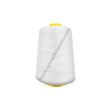 Fdm 150 Denye Beyaz Polyester Overlok İpliği