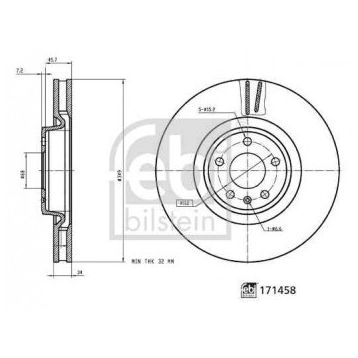 Febi 171458 A4 Q7 16 A5 17 A6 19 A8 Touareg 18 Ön Fren Aynası