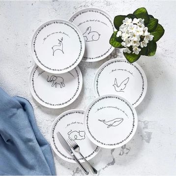 Fecra Animal 6 Parça Pasta Tabağı Seti