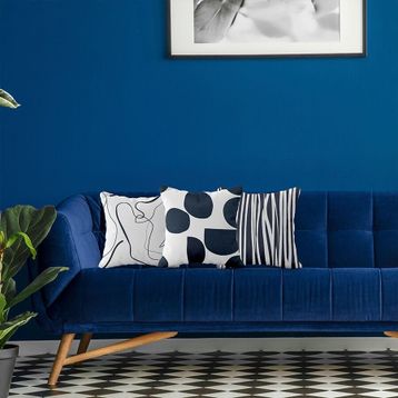 Fecra Çizgi Desenli 43x43 3'lü Kırlent Kılıfı