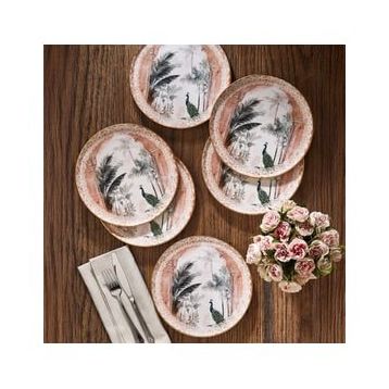 Fecra Peacock 6 Parça Pasta Tabağı Seti
