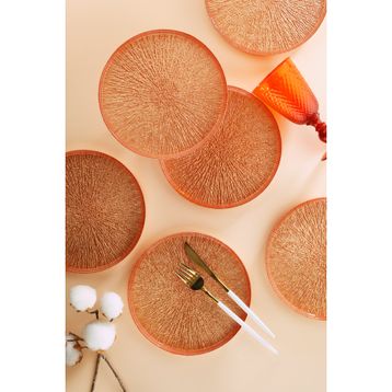 Fecra Rita Güz 21 cm 6'lı Pasta Tabağı Seti