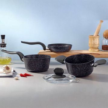 Fecra Starry 4 Parça Mini Granit Tencere Seti