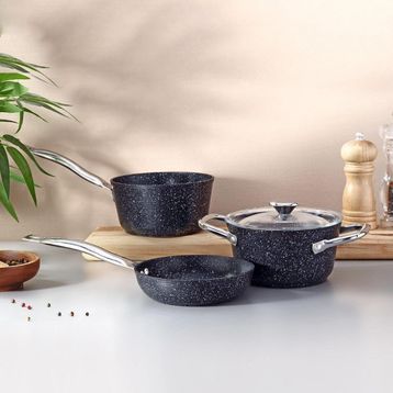 Fecra Starry 4 Parça Mini Granit Tencere Seti