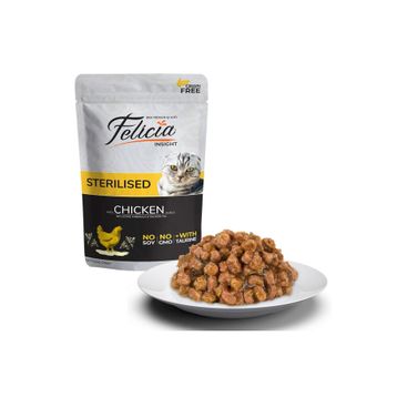 Felicia 12x85 gr Tahılsız Tavuklu Sterilised Pouch Kısırlaştırılmış Kedi Yaş Maması