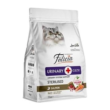 Felicia 5 kg Kolajenli Somonlu HypoAllergenic Az Tahıllı Kısırlaştırılmış Kedi Maması