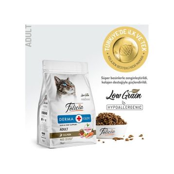 Felicia Hipoalerjenik Kolejen Destekli Somonlu 5 kg Yetişkin Kedi Maması