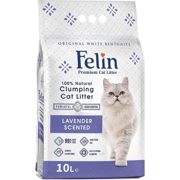 Felin Lavanta Kokulu Topaklanan İnce Taneli 10 lt Kedi Kumu