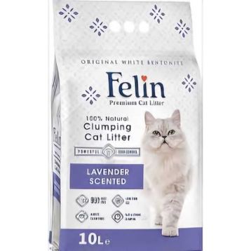 Felin Lavanta Kokulu Topaklanan İnce Taneli 10 lt Kedi Kumu