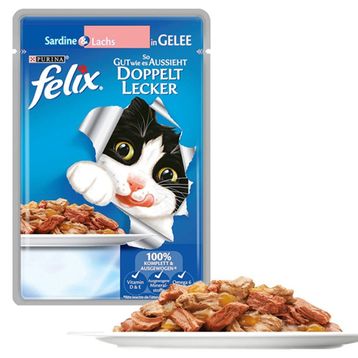 Felix 100 gr Çifte Lezzet Somon Sardalya Yaş Pouch Mama