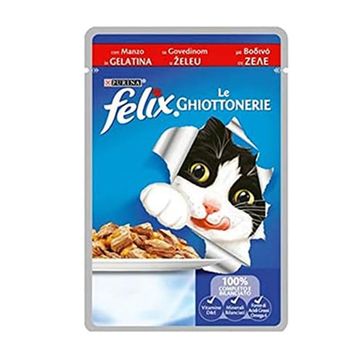 Felix 100 gr Sığır Etli Pouch Konserve Kedi Maması