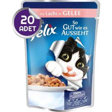 Felix 20 X Somonlu Pouch Yetişkin Kedi Yaş Maması