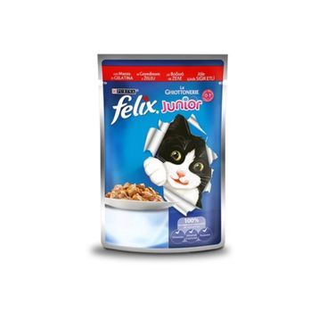 Felix 20x100 gr Junior Sığır Etli Yavru Yaş Kedi Maması