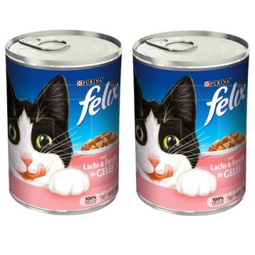 Felix 2x400 gr Purina Somonlu ve Alabalıklı Konserve Yaş Kedi Maması