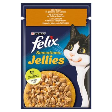 Felix 50x100 gr Sensations Tavuklu ve Havuçlu Yaş Kedi Maması